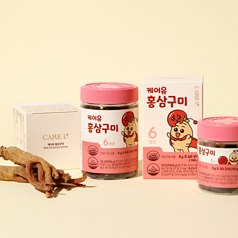 케어유 홍삼 구미 어린이 키즈 유아 젤리 60구미, 1개 이미지 2