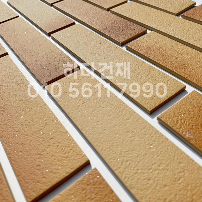 세라믹 전돌타일 300x75x8T 옐로우 / 하다건재 세라믹타일
