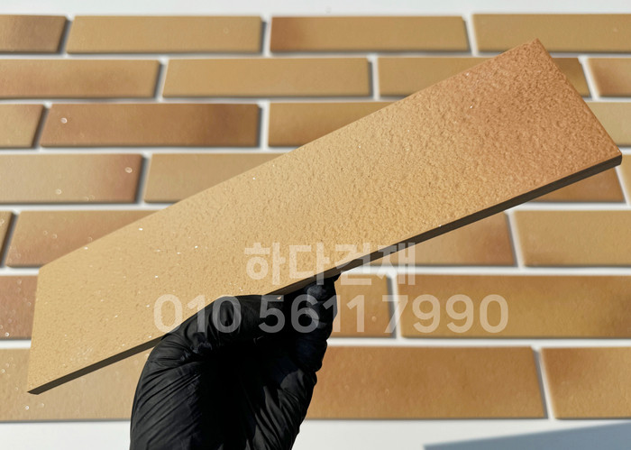 세라믹 전돌타일 300x75x8T 옐로우 / 하다건재 세라믹타일