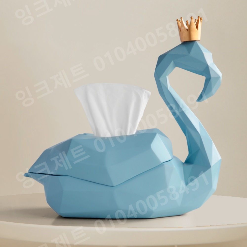티슈케이스 냅킨 인테리어 소품 백조 선물 보관함 정리 - 상세 이미지 4