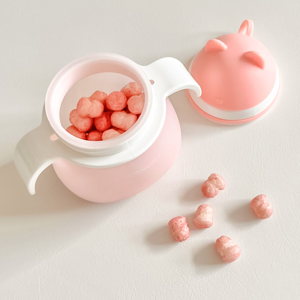 꼬꼬노리 멜럽봉봉 짜먹는 실리콘 스파우트컵 아기 빨대컵 국산 청소솔포함 유아 어린이집 물병