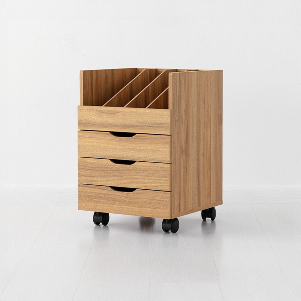 폴라보 이동식 서랍장 WGM5638B 캄포어베니어 385x400x560mm, 4단, 캄포어베니어 9692.4663 - 상세 이미지 2