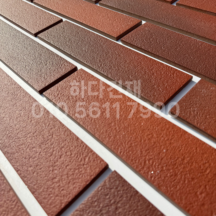 세라믹 전돌타일 300x75x8T 레드 / 하다건재 세라믹타일