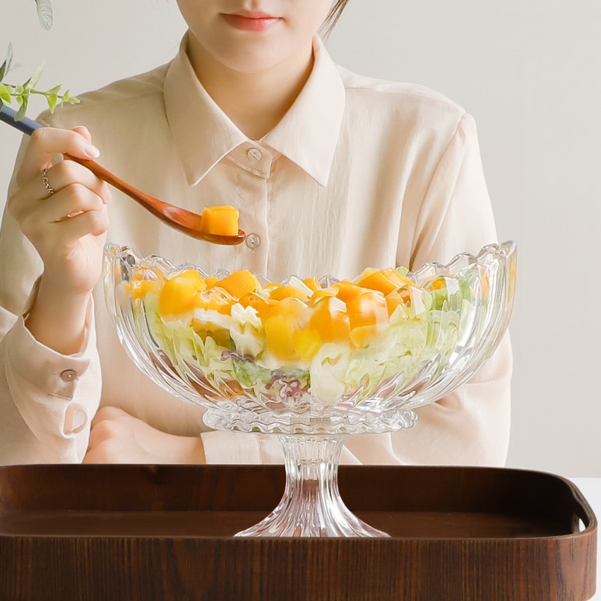 샐러드보울 수박화채 그릇 물회 팥빙수볼 그릭 요거트볼 유리 - 상품 이미지