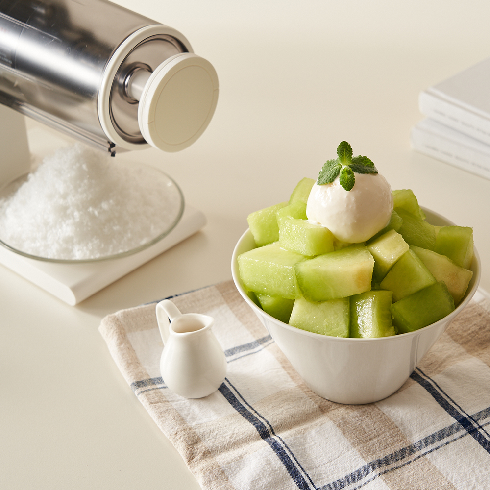 단미 무선 자동 눈꽃빙수기 팥빙수기계 우유빙수 슬러시 제빙기 빙삭기 화이트/핑크/옐로우