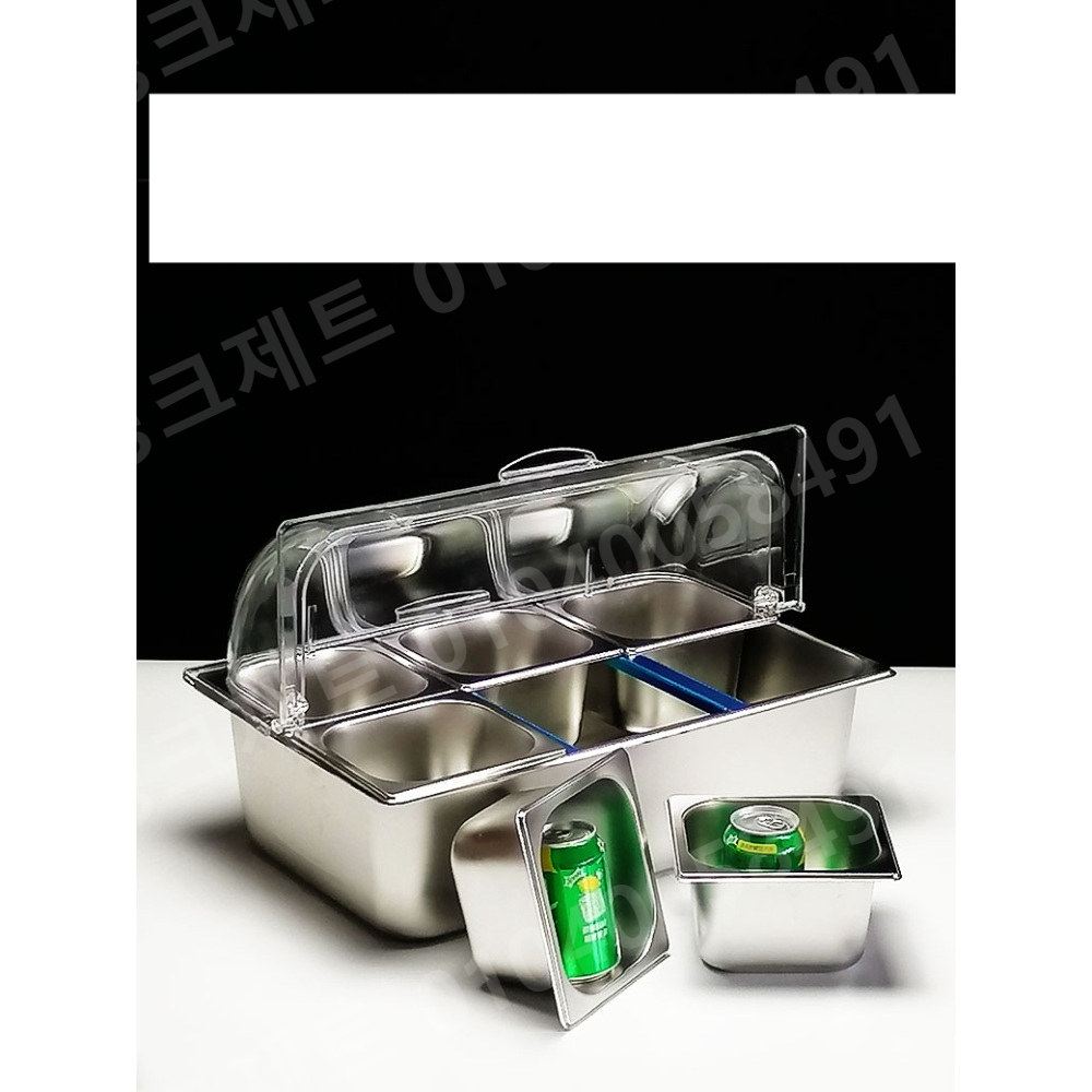 칸막이 반찬통 뷔페 결혼식 스테인레스 챠핑 호텔 음식 - 상품 이미지