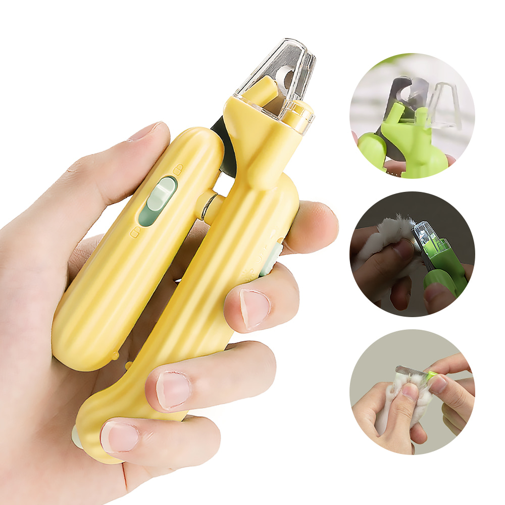 펫쭈 선인장 LED 발톱깎이 강아지 고양이 반려동물 발톱갈이 케어