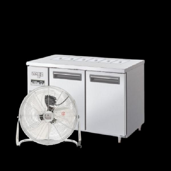 토핑 냉장고 1200 6구 바트 밧드 반찬 테이블 냉장고 310L