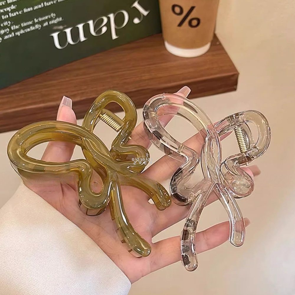 나비 올림머리핀 가벼운 집게핀 여름 헤어삔 - 상세 이미지 4