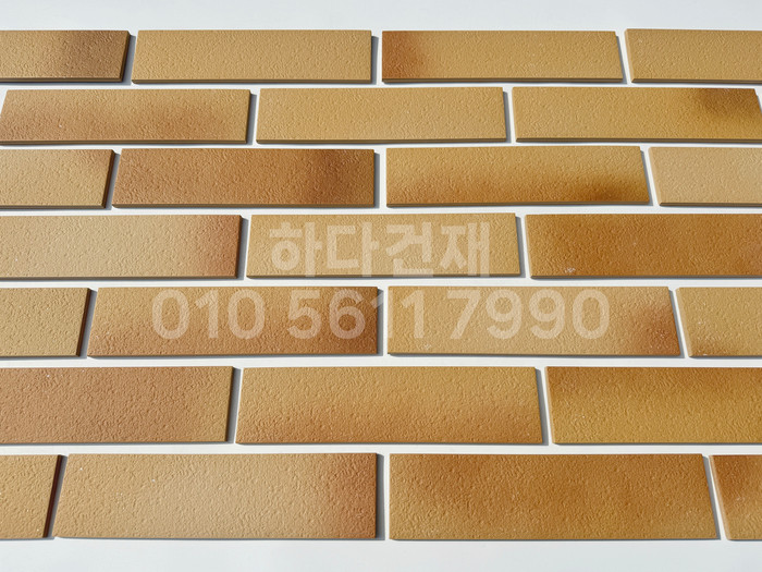 세라믹 전돌타일 300x75x8T 옐로우 / 하다건재 세라믹타일