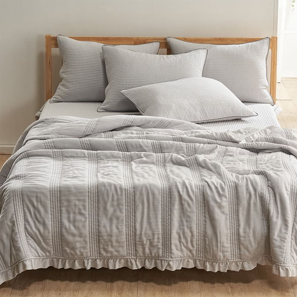 송화침장 프라하 부드러운 리오셀 여름이불 및 스프레드 4가지색상