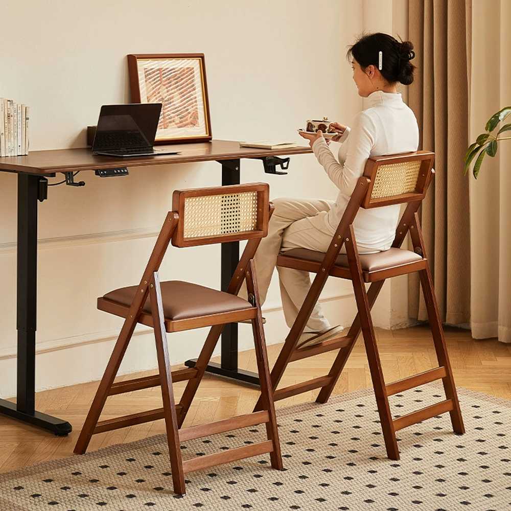접이식 식당 의자 다이닝 레스토랑 카페 바 홈바 체어 45cm - 상세 이미지 4
