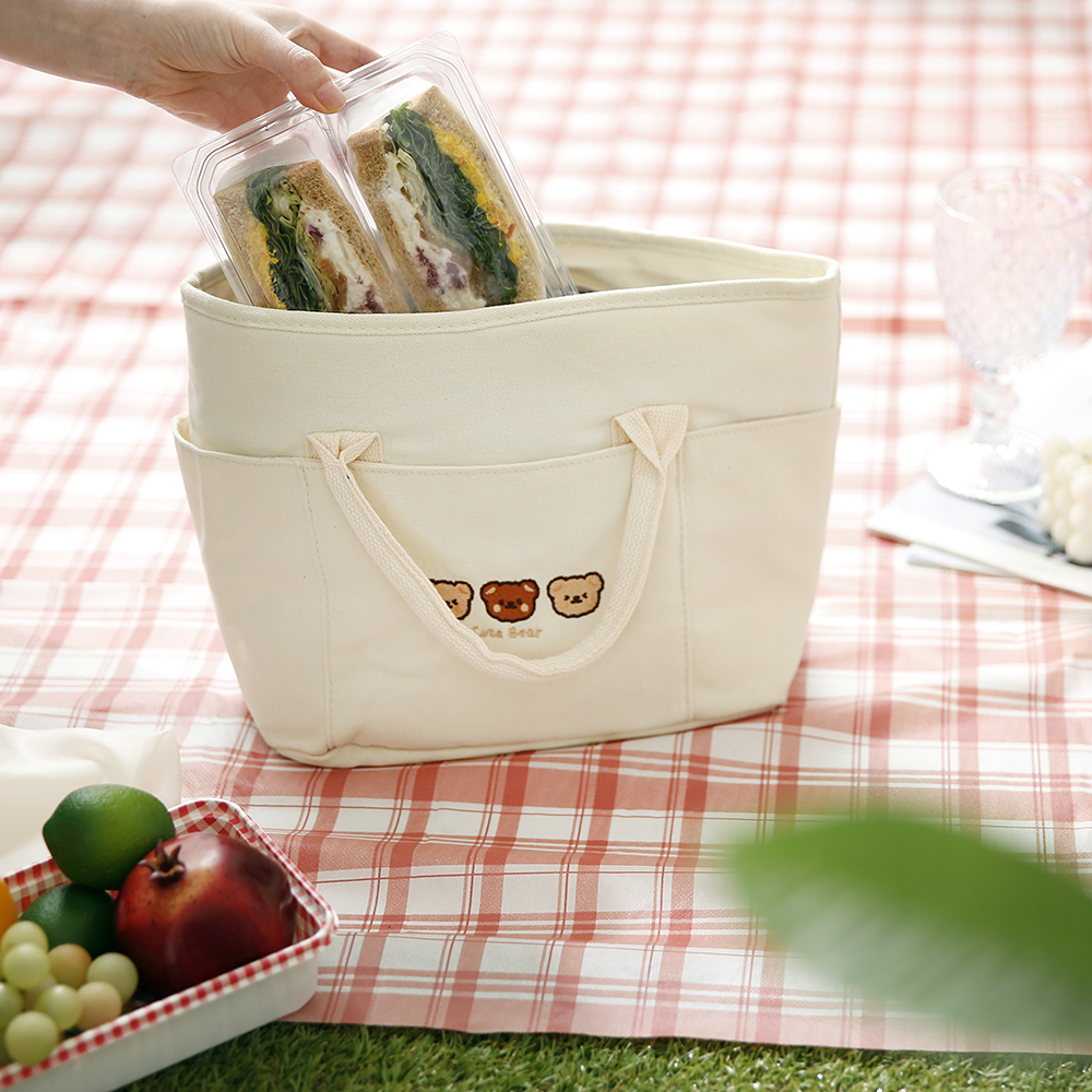 큐트 베어 쿨러백 캠핑 보냉백 미니 아이스 가방