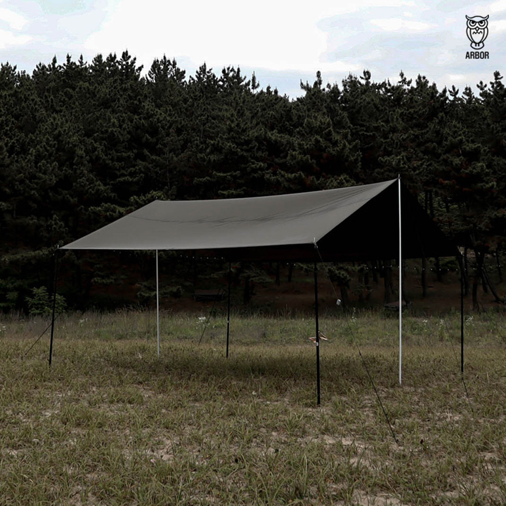 ARBOR 아버아웃도어 와일드 헥사 타프 블랙코팅 캠핑 차박 그늘막