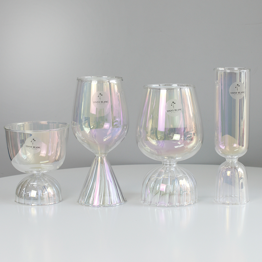 크리스탈 유리잔 티니블랑 고블렛 오로라 샴페인 칵테일 와인잔 300ml, 1개 - 상세 이미지 5
