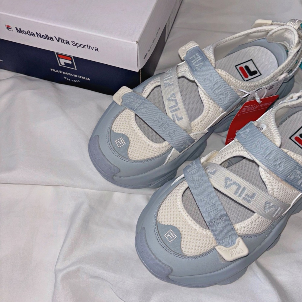 FILA 휠라 우먼스 메리제인 샌들 스카이 블루 - 메인 이미지