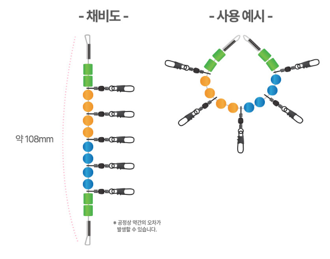키우라 K-881 원클립 축광 문어도래 축광 케이무라 문어도래 타코에기 (2개입) 이미지 6
