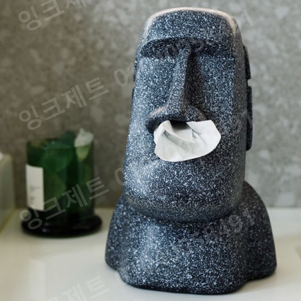모아이석상 휴지케이스 콧물 디스펜서 두루마리 집들이 - 상품 이미지