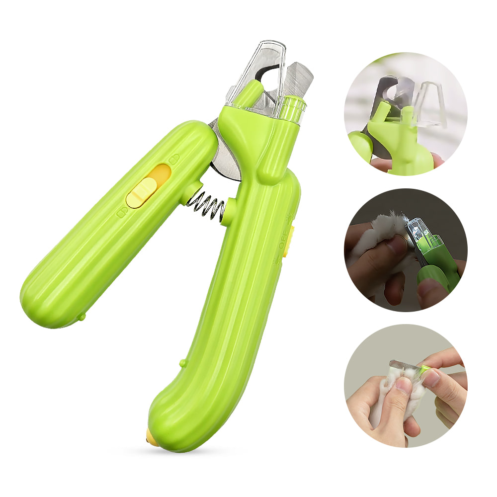 펫쭈 선인장 LED 발톱깎이 강아지 고양이 반려동물 발톱갈이 케어