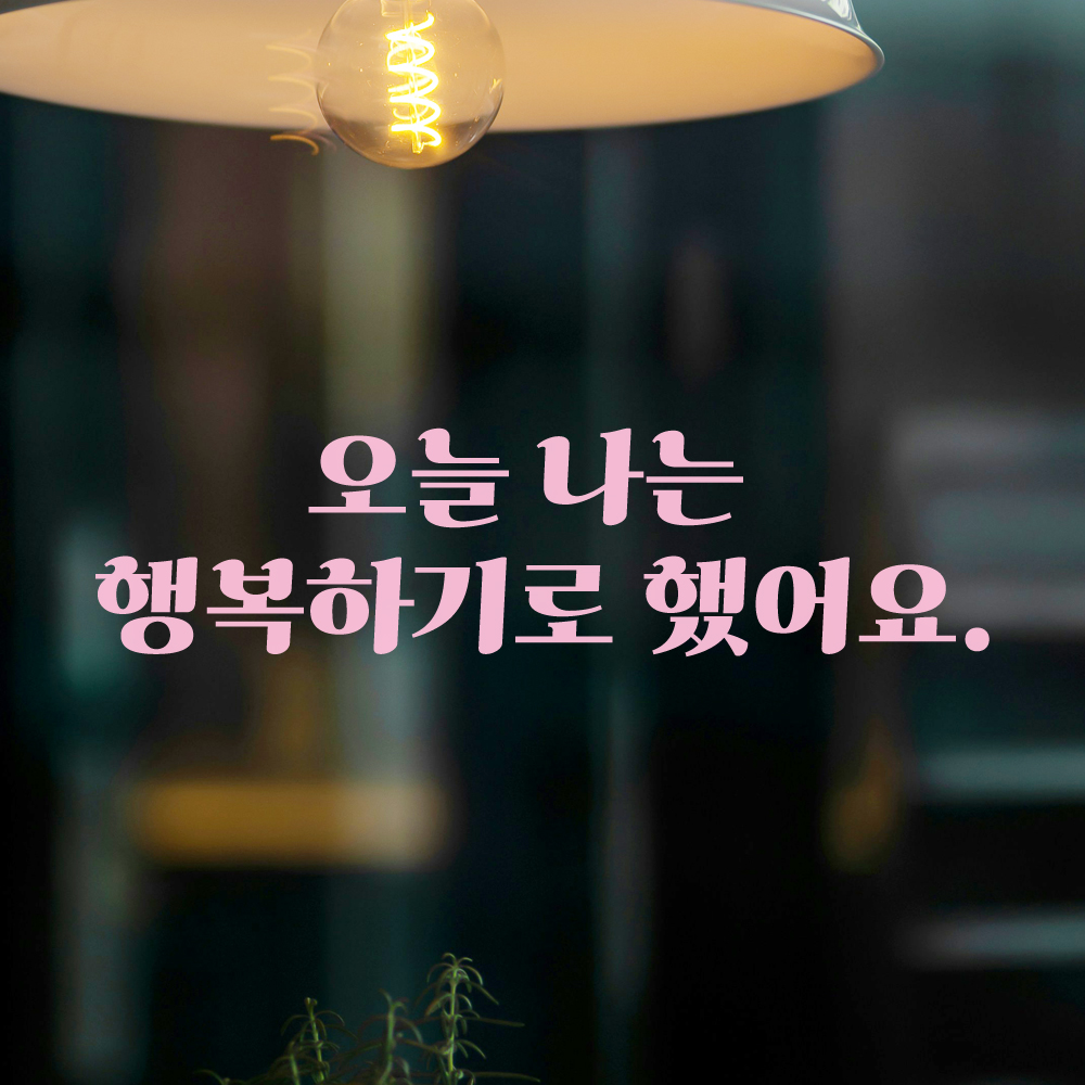 인테리어 포인트 그래픽 레트로 감성 레터링 스티커 오늘 나는 행복하기로 했어요 LG-063S 검정 - 상세 이미지 4