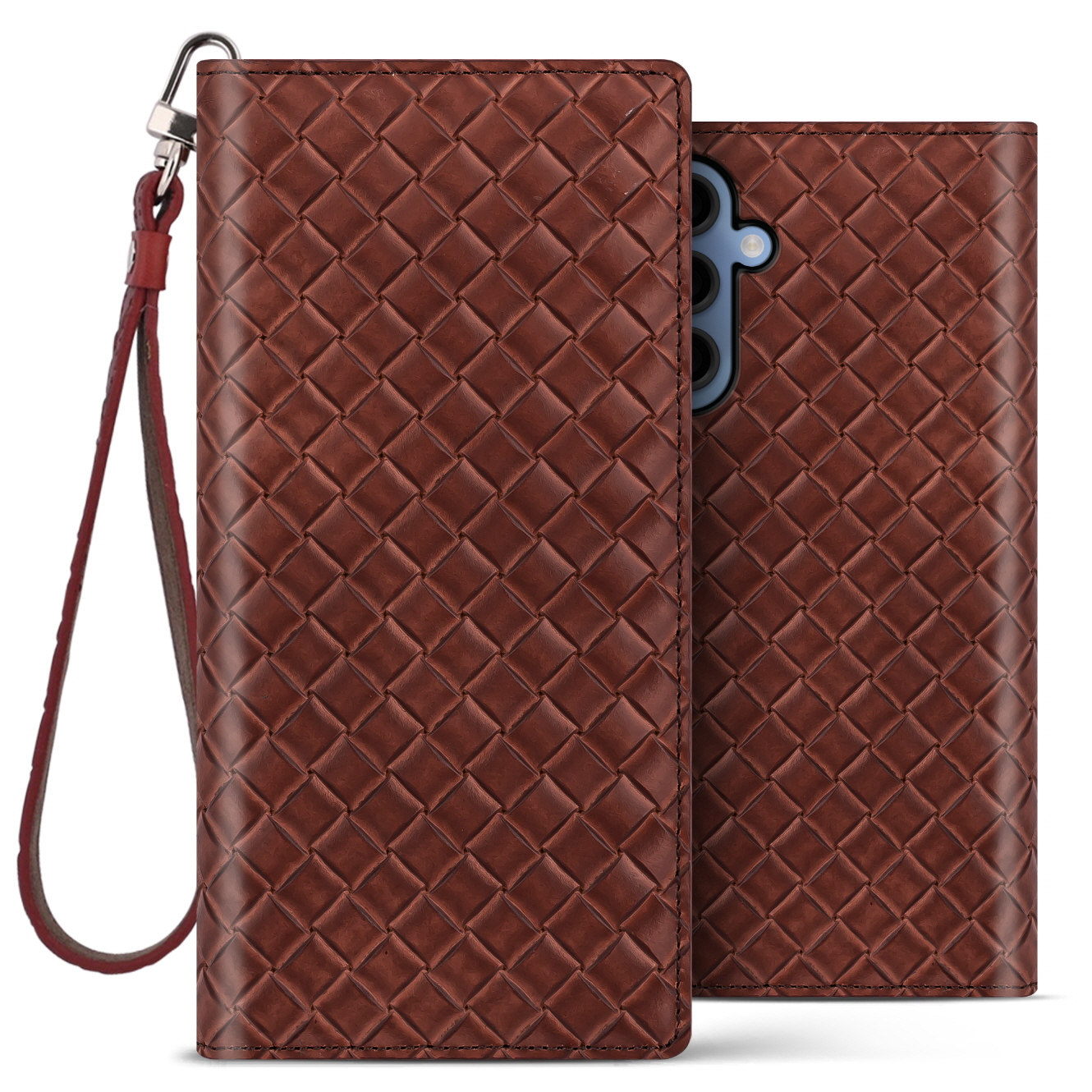 벨라벨루치 갤럭시 와이드7 M15 비첸티노 플립 지갑형 다이어리 핸드폰 케이스 마호가니레드 - 상세 이미지 3