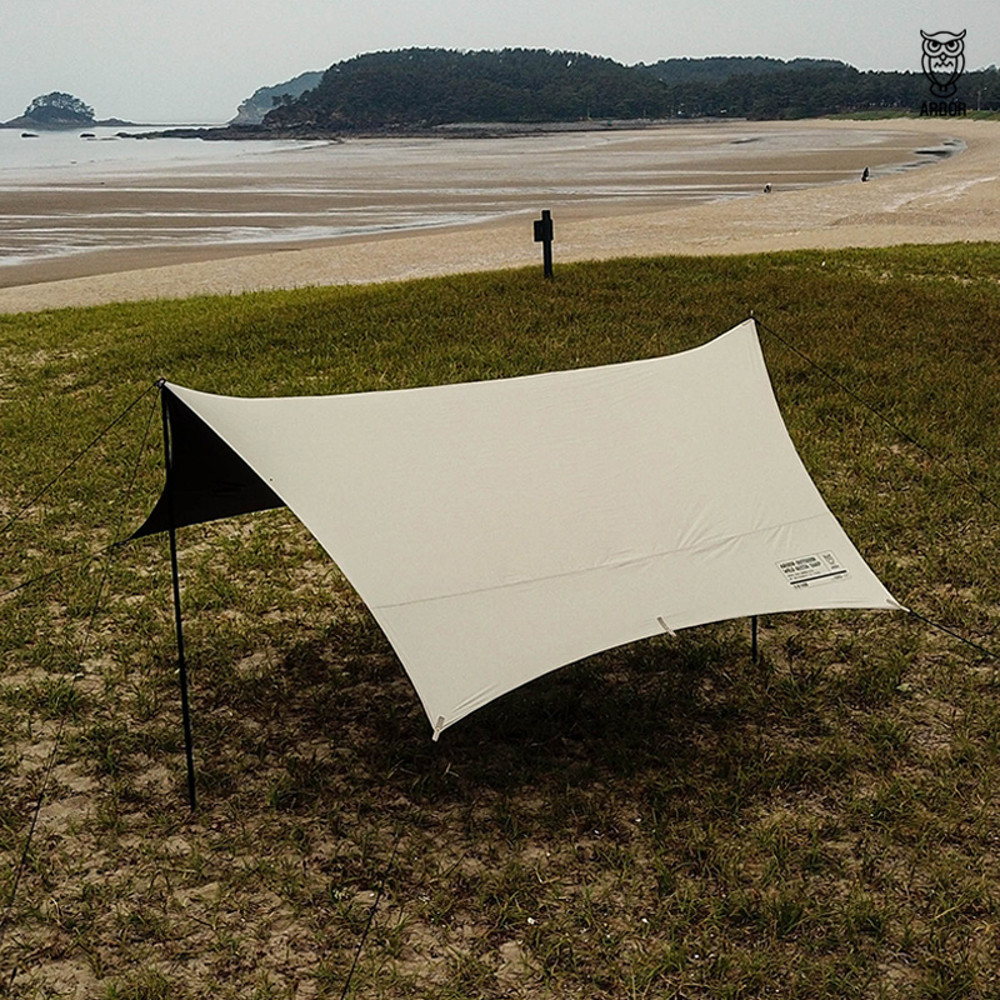 ARBOR 아버아웃도어 와일드 헥사 타프 블랙코팅 캠핑 차박 그늘막