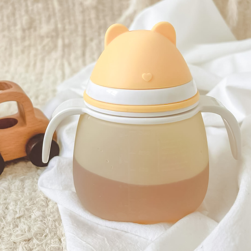 꼬꼬노리 멜럽봉봉 짜먹는 실리콘 스파우트컵 아기 빨대컵 국산 청소솔포함 유아 어린이집 물병