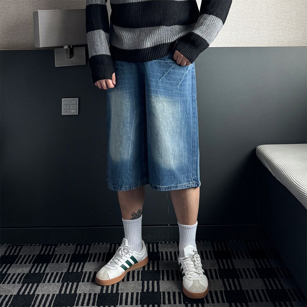 버뮤다데님 블랙진 남자청반바지 - 상세 이미지 2