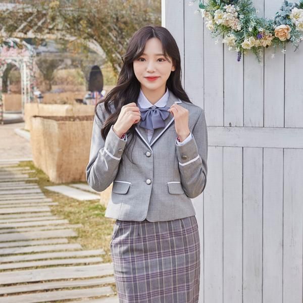 [지앤제이커머스] 교복몰 그레이 흰줄라인 자켓(여자) 교복 학생복 : 핫트랙스