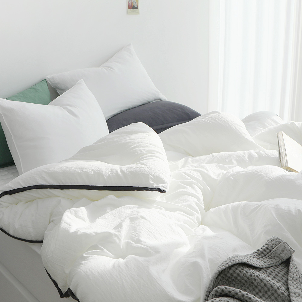 푸딩 부드러운 향균 에어워싱 옥수수솜 간절기이불 단품 SS 16colors