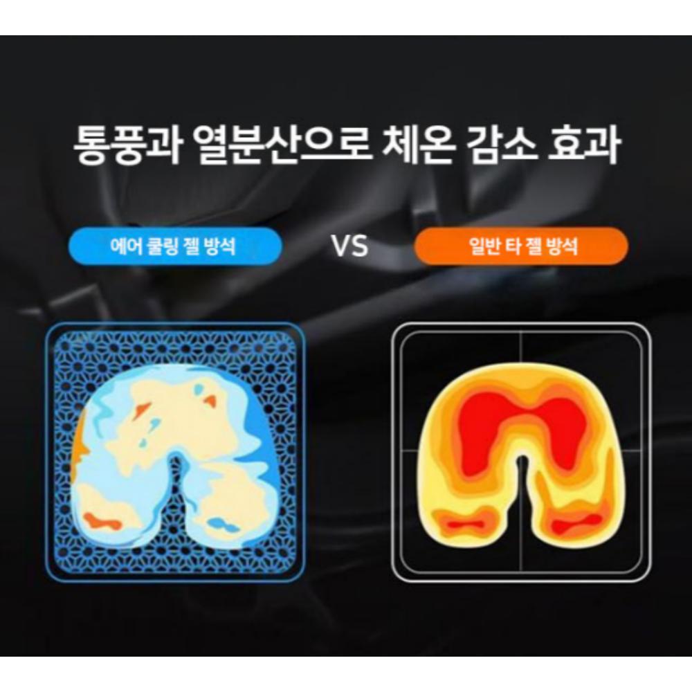 1+1 실리콘 냉방석 벌집 젤리 에어 젤 매쉬 염경환 쿨 방석 사무실 여름의자쿠션 중형 - 상세 이미지 5