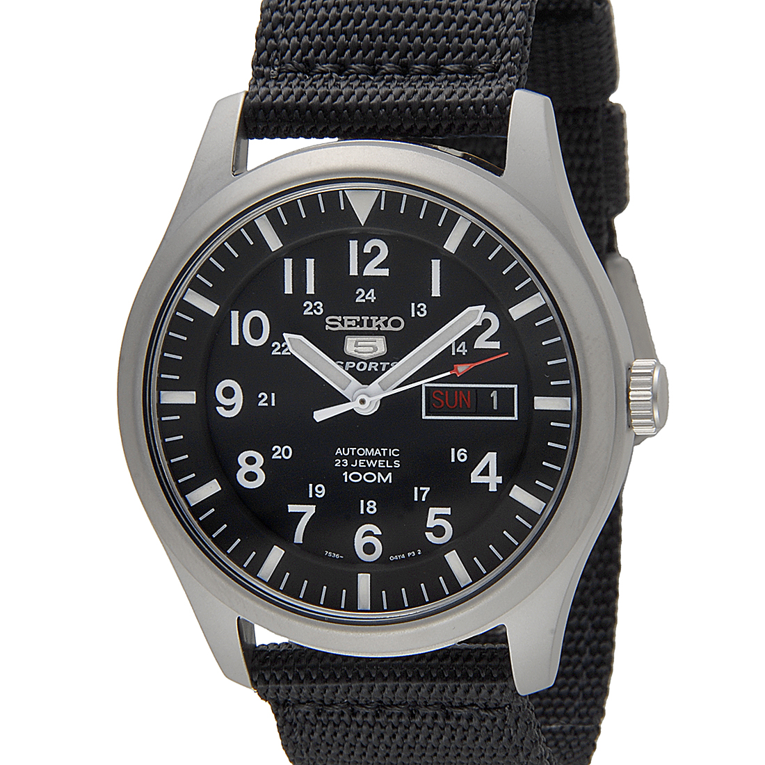 세이코 SEIKO5 파이브 밀리터리 블랙 SNZG15J1 남자 손목 캐주얼 시계 - 상품 이미지