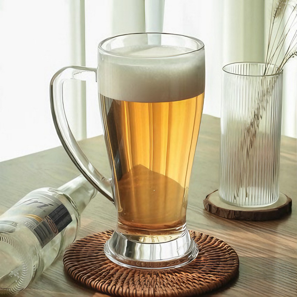 손잡이 예쁜 맥주 하이볼잔 3종 택1 생 소맥 홈카페 특이한 에이드 글라스 쥬스컵 물잔 - 메인 이미지