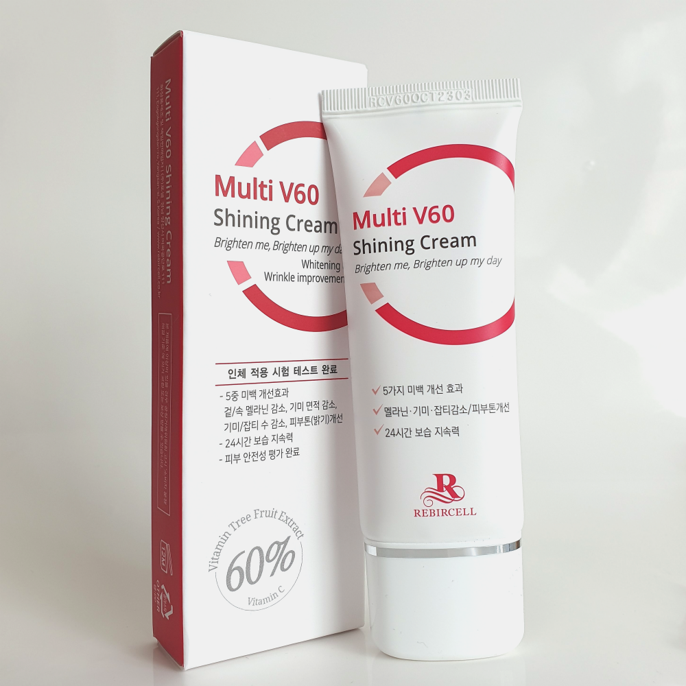 1+1 리버셀 멀티 V60 샤이닝 비타민C 60% 기미 잡티 미백 크림 40g - 상세 이미지 4