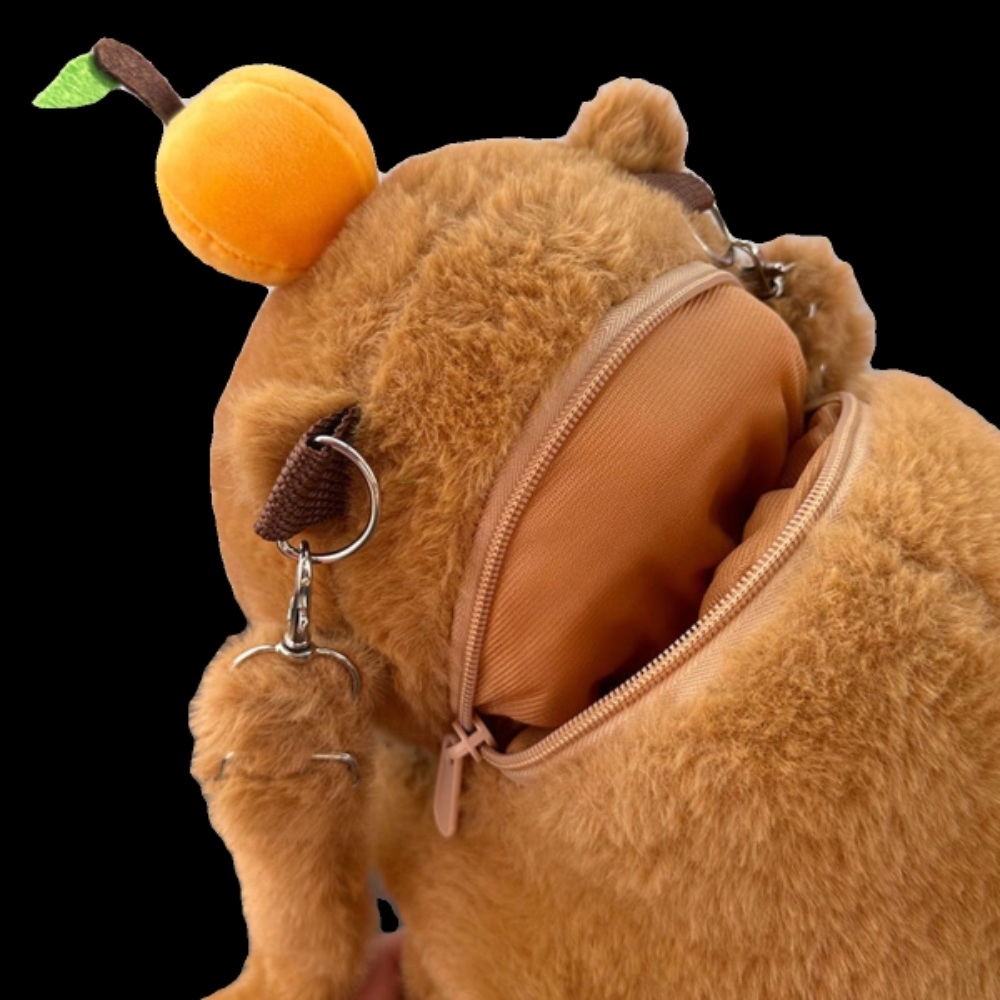 카피바라 가방 백팩 배낭 장식 귀여운 보조가방 인형 귀여운템 동물가방 선물 - 상세 이미지 3