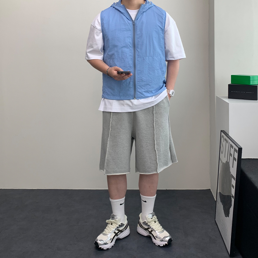 남자버뮤다팬츠 남자와이드반바지 벌룬팬츠 - 상세 이미지 5