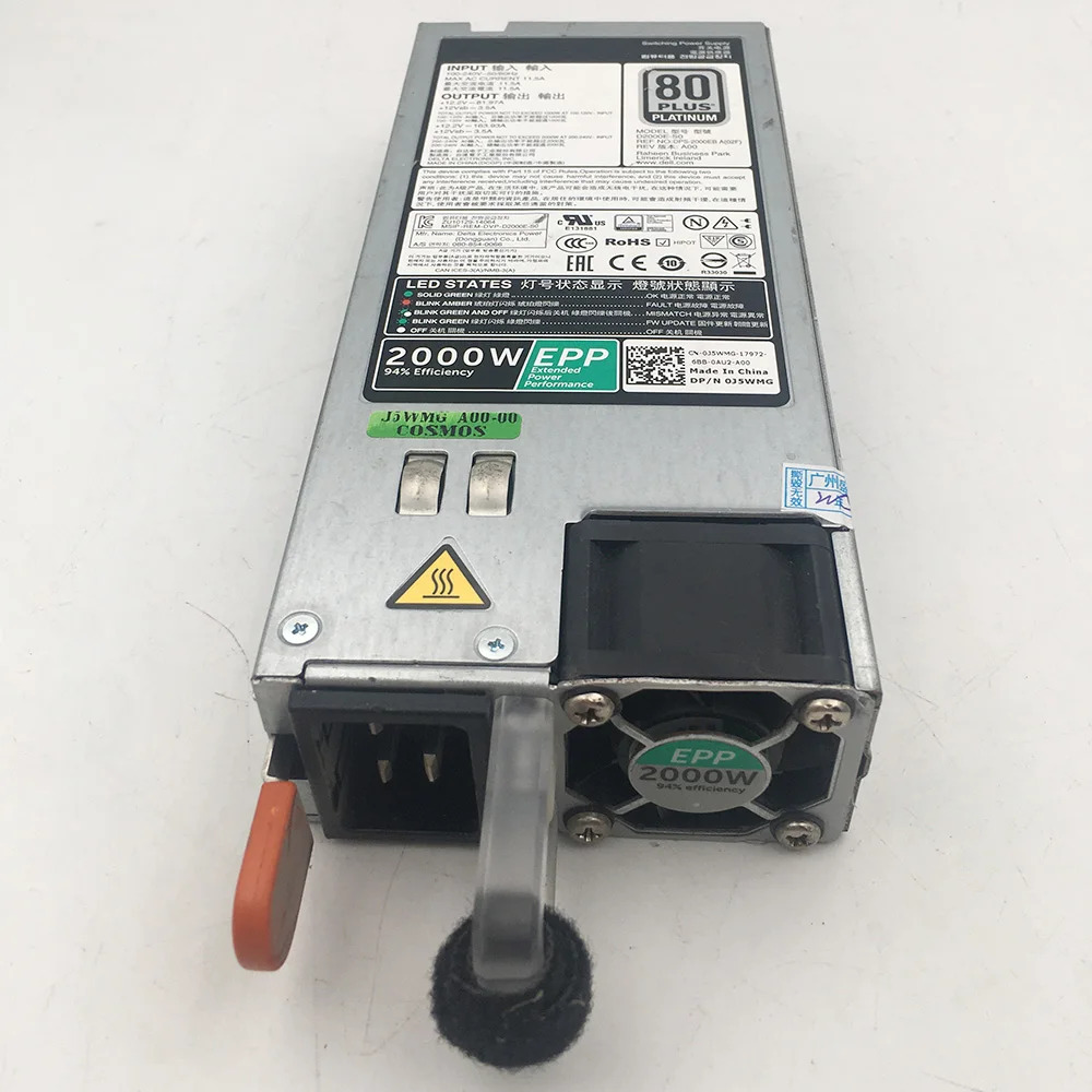 DELL MVP7C 0MVP7C 2000W 서버 전원공급장치 D2000E-S0 리퍼DPS-2000EB A