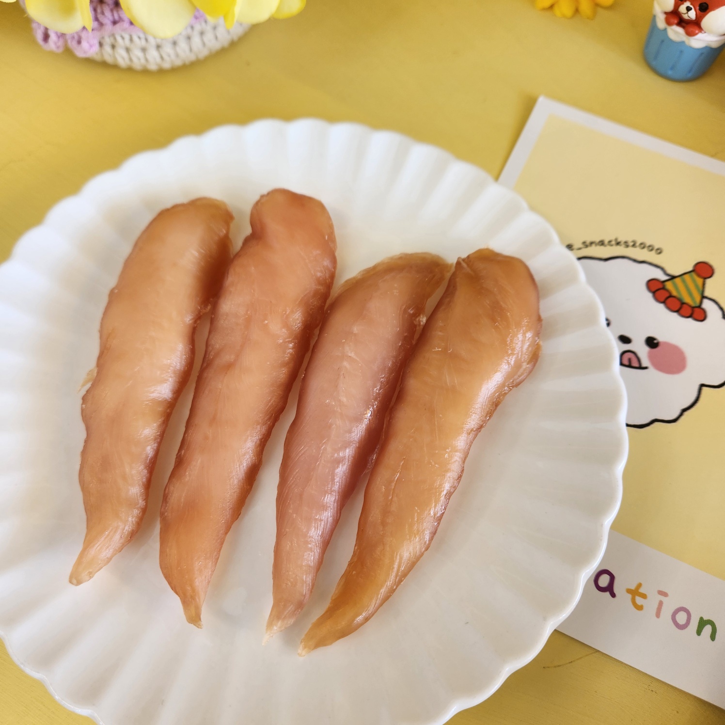 강아지 간식 닭안심져키 애견 보양식 고양이 수제간식 노견 펫푸드 다이어트 대용량 4+1 - 상품 이미지