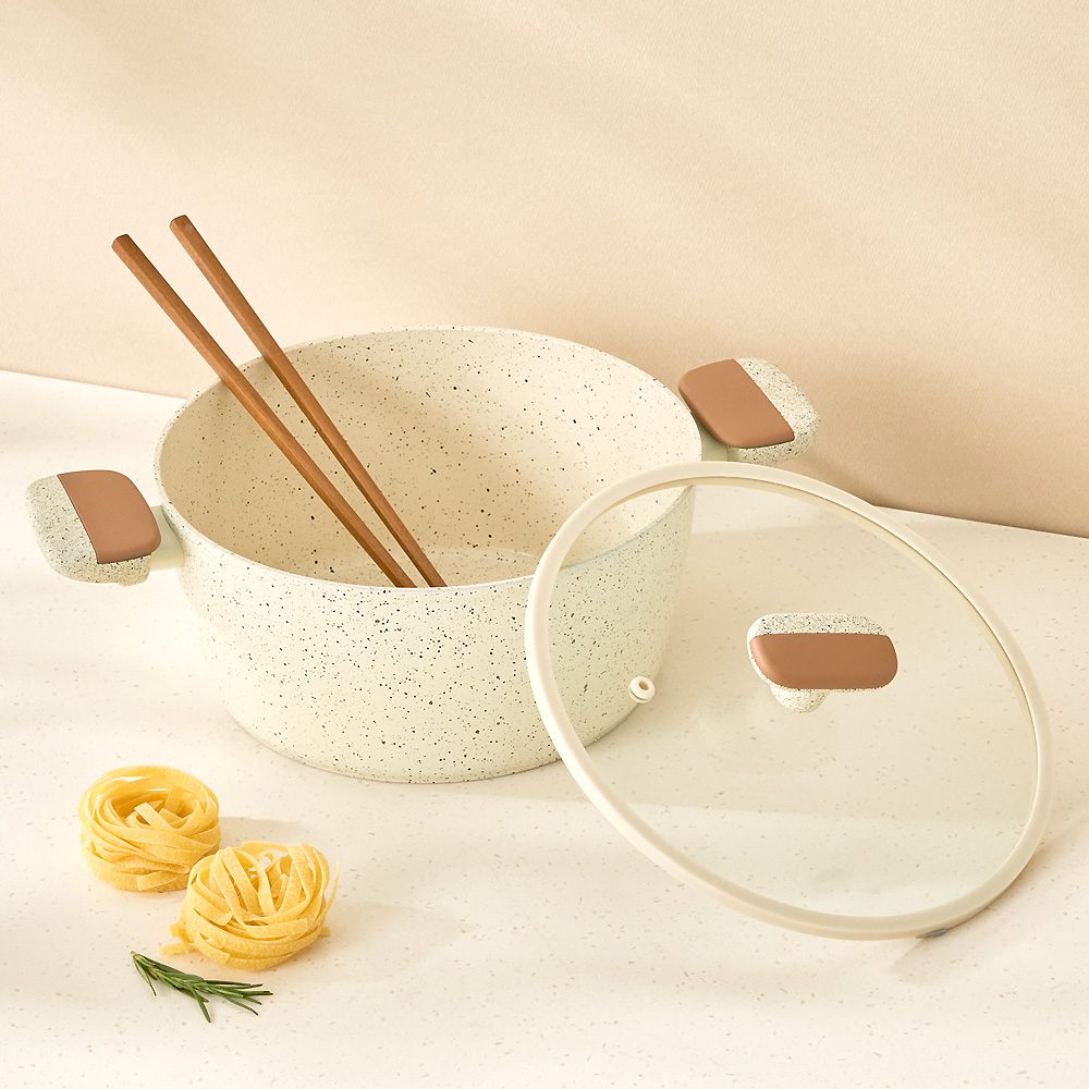 델라고 양수냄비 인덕션 세라믹 냄비 바닐라빈 양수 24cm