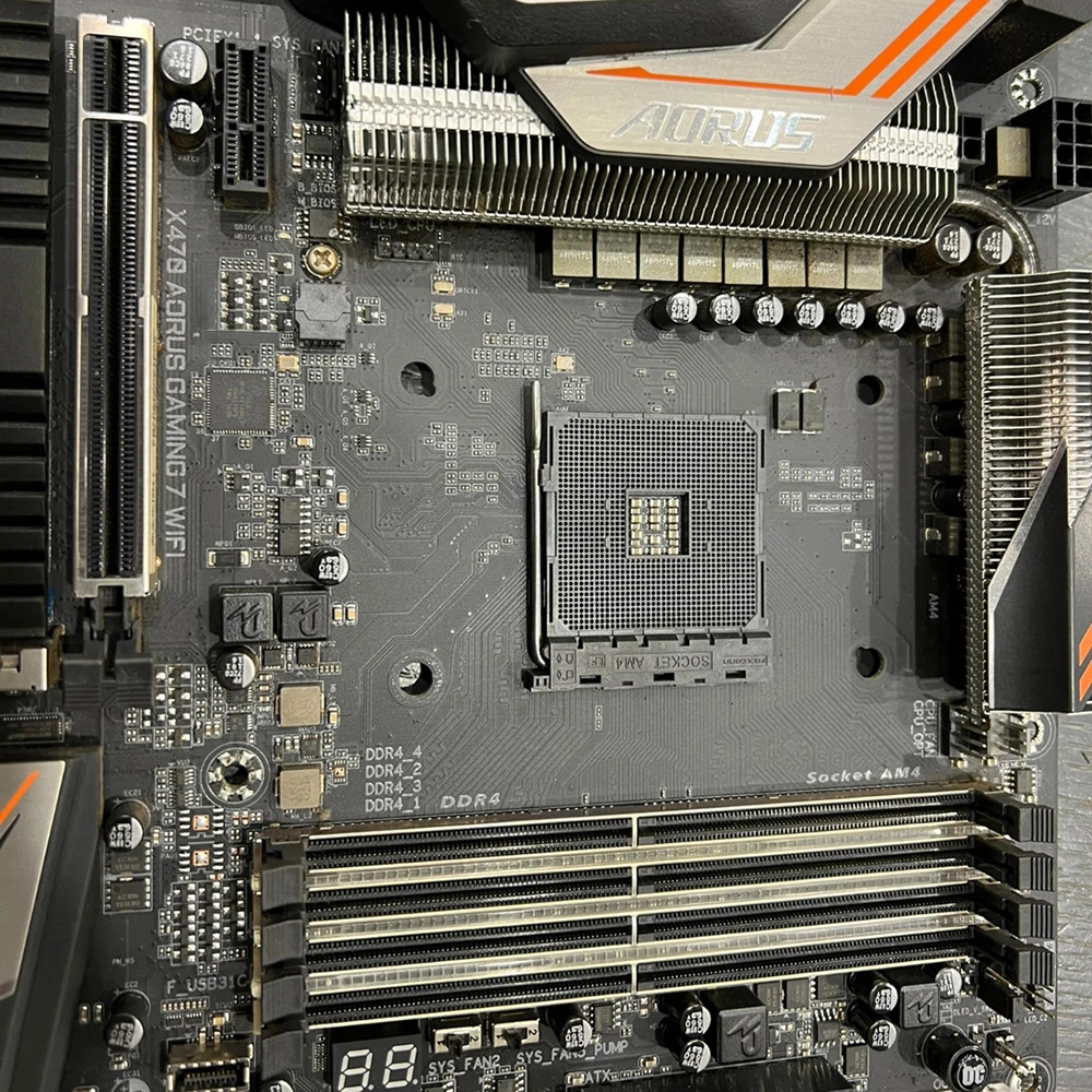기가 바이트호환 소켓 AM4 64GB DDR4 PCI-E 3.0 데스크탑 마더보드 GA X470 AORUS GNG 7 WIFI