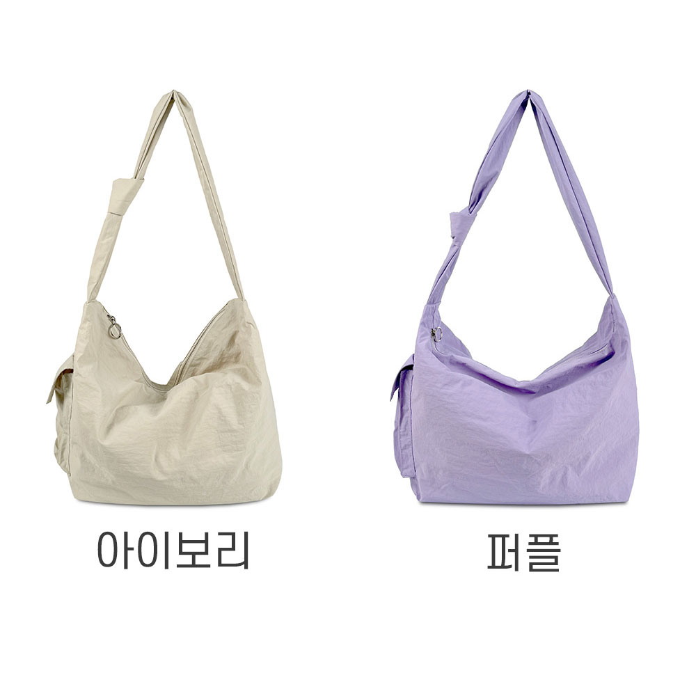 초경량 나일론 숄더백 겸용 크로스백 빅사이즈 캐주얼 바스락 큰 가벼운 경량 크로스 가방 - 상세 이미지 3