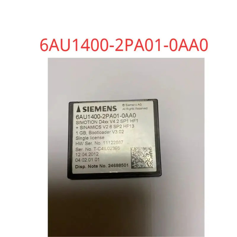 6AU1400-2PA01-0AA0 리퍼 완료 SIMOTION 드라이브 기반 1 GB COMPACTFLASH 카드