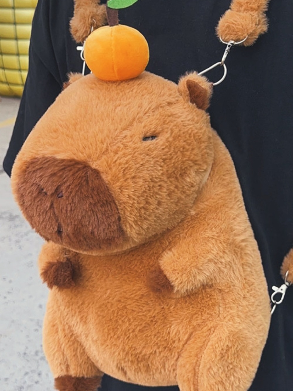 카피바라 가방 인형 백팩 동물가방 선물 털가방 장식 배낭 귀여운 귀여운템 - 상세 이미지 3