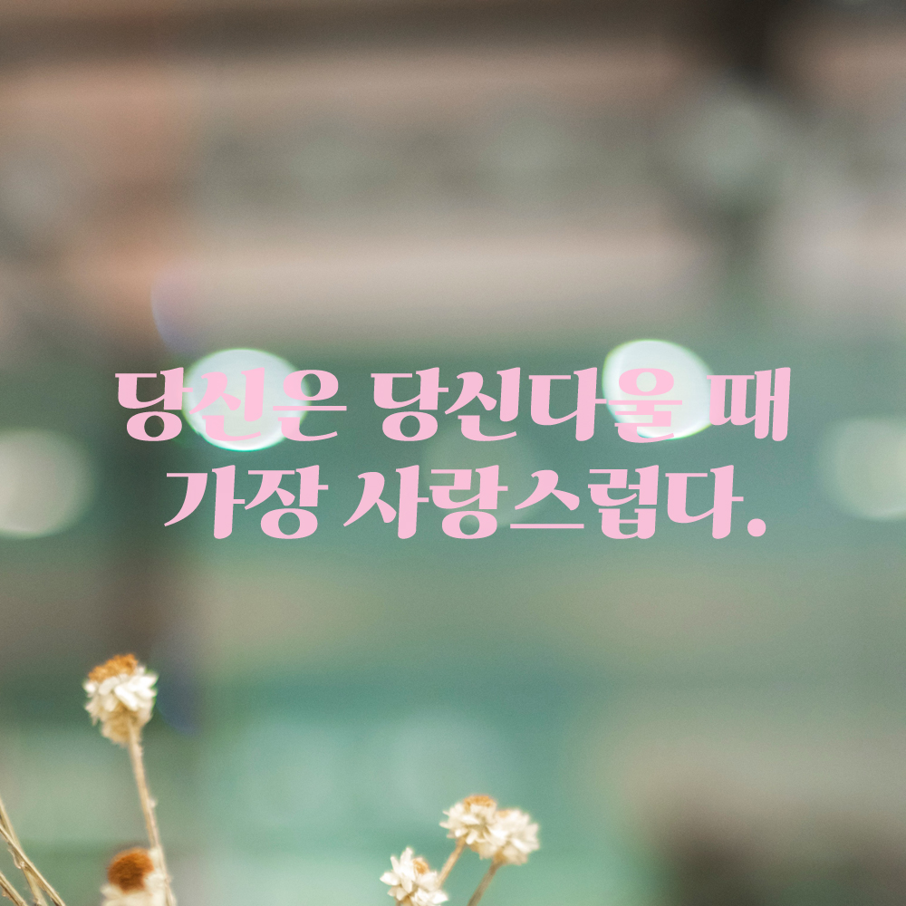 인테리어 포인트 그래픽 레트로 감성 레터링 스티커 당신은 당신다울 때 가장 사랑스럽다 LG-066S 검정 - 상세 이미지 4