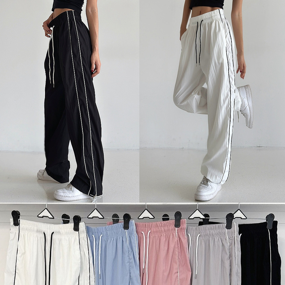 로라벨 엘리 와이드팬츠 밴딩 냉장고 바지 빅사이즈 버뮤다팬츠 하이웨스트 조거 팬츠