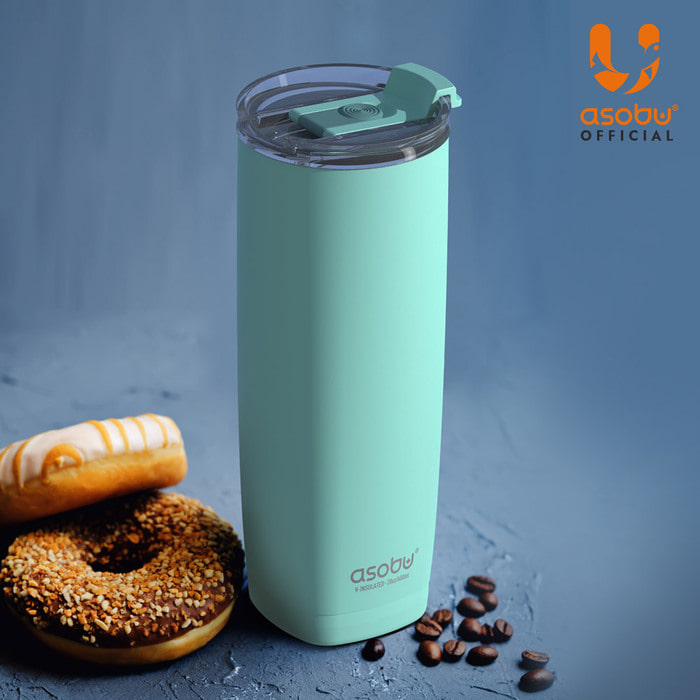 아소부 스테인레스 보온보냉 빨대텀블러 아쿠아리나 600ml, 민트 - 상세 이미지 3