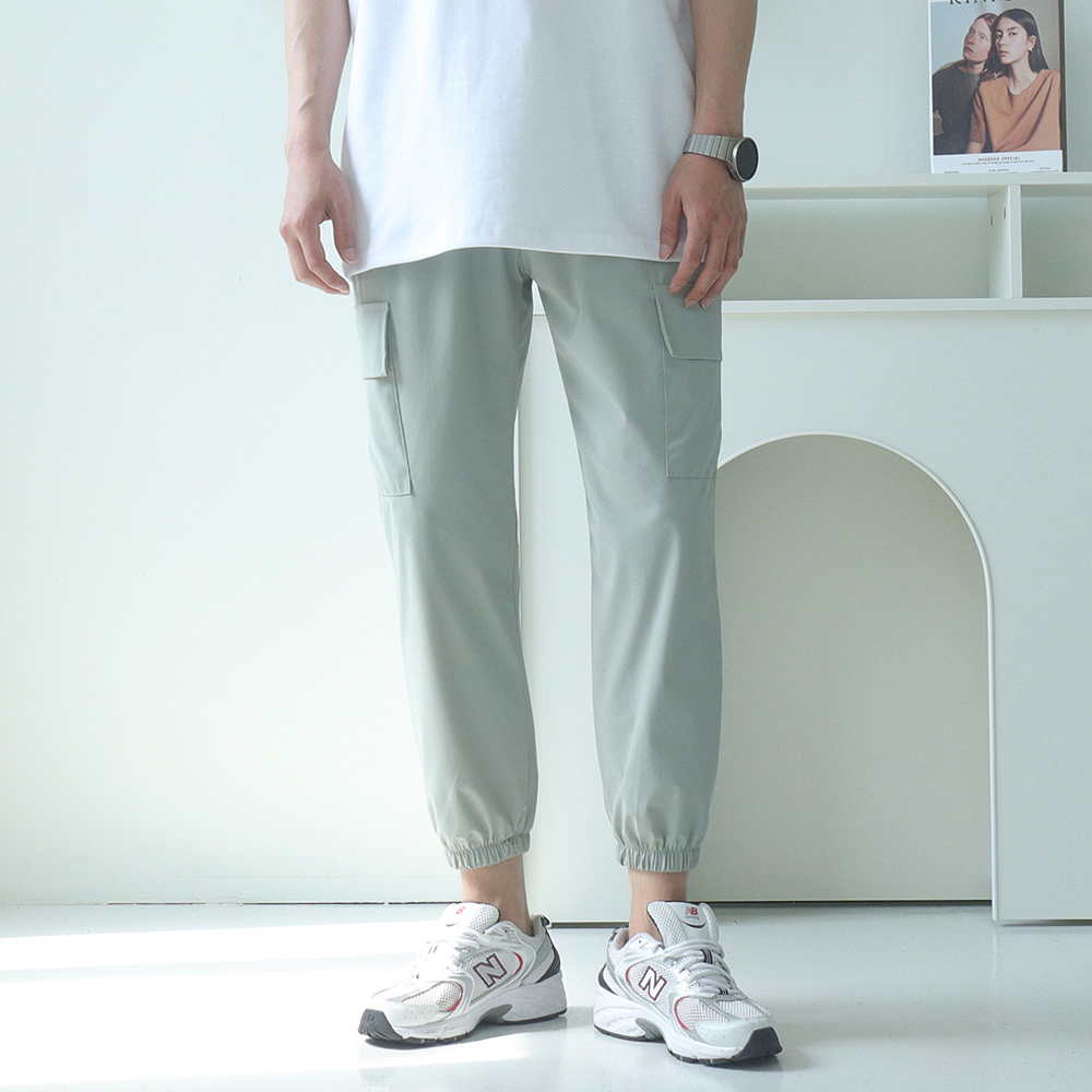 남자 조거팬츠 아이스 밴딩 카고 팬츠 남자냉장고바지 - 상세 이미지 2