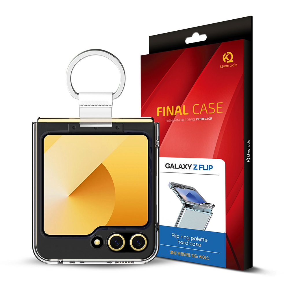 파이널 갤럭시 Z 플립6 링팔레트 핑거링 클리어 하드 케이스 - 상품 이미지