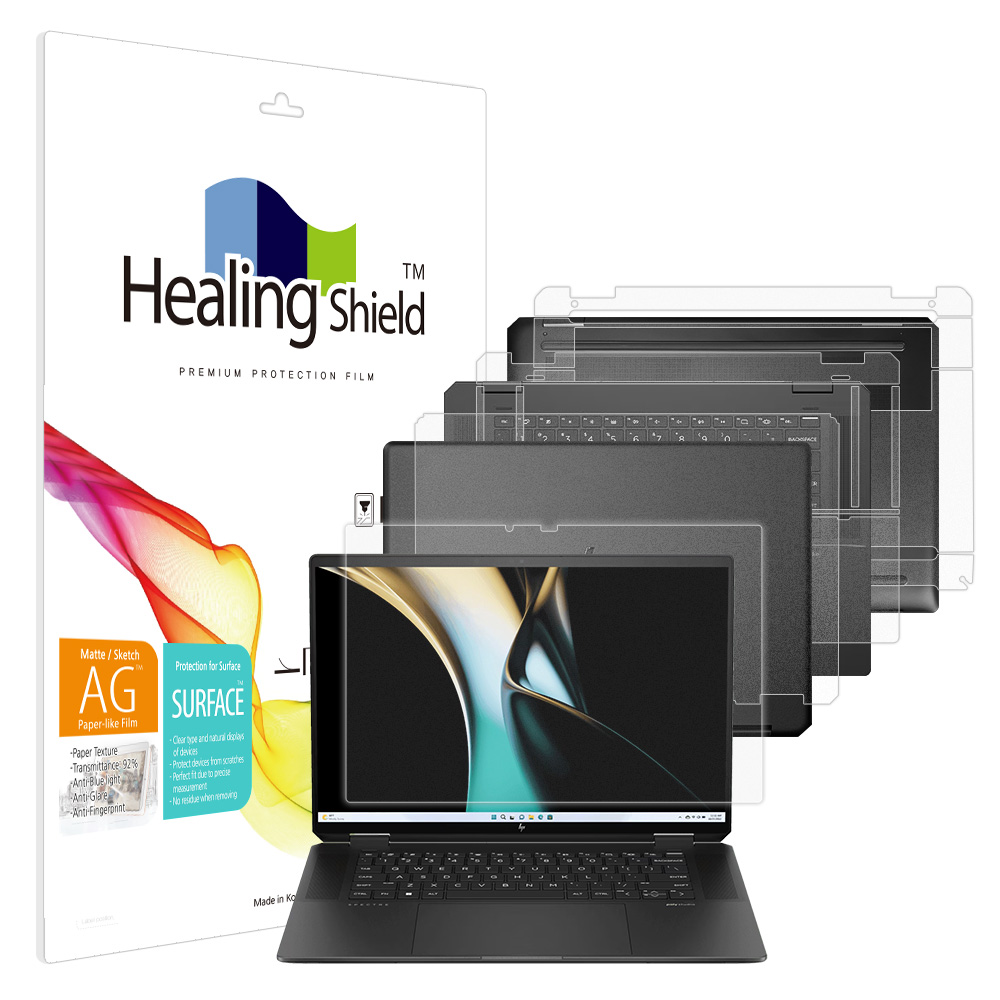 HP 스펙터 X360 16-aa0008TX 항균 종이질감 블루라이트차단 액정보호필름1매 외부3종 - 메인 이미지