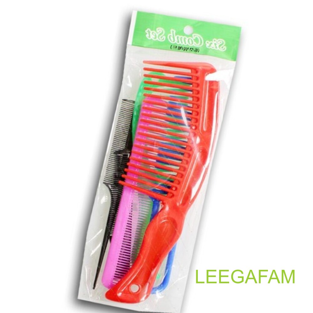 머리빗 칼라 용품 도끼빗 6조 거울 빗 헤어 빗세트 거 빛 : 이가팸